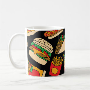 Mug Fête de Restauration Rapide : Isolement Motif Vint