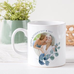 Mug Fête des mères 2 Photo Eucalyptus Feuille cadre