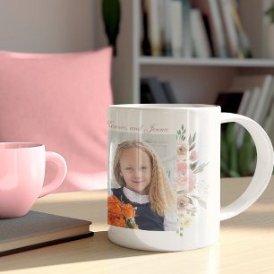 Mug Fête des mères 3 Photo Collage Plutôt rose Floral