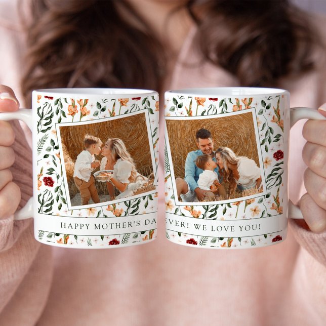 Mug Fête des Mères à la mode pour le scrapbook floral (Créateur téléchargé)