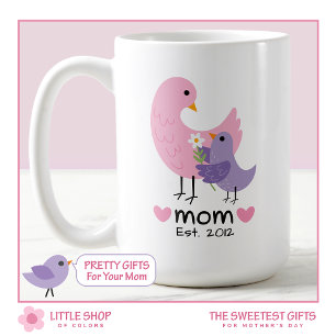 Mug Fête des mères de mignonne Mama Baby Bird Bird