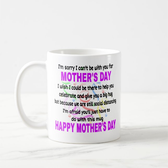 Mug Fête des Mères drôle Distancing Social Cadeau (Gauche)