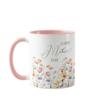 Fête des mères du Fleur sauvage de prairie aquarel