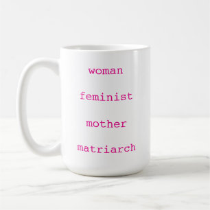 Mug Fête des Mères Féministe Rose Chaud Machine à Écri