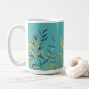 Mug Fête des Mères Florales Turquoise et Or
