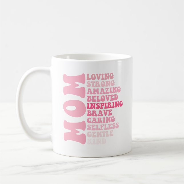 Mug Fête des mères Maman aimer forte Extraordinaire Me (Gauche)