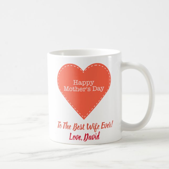 Mug Fête des mères Meilleure femme Maman toujours deux (Droite)