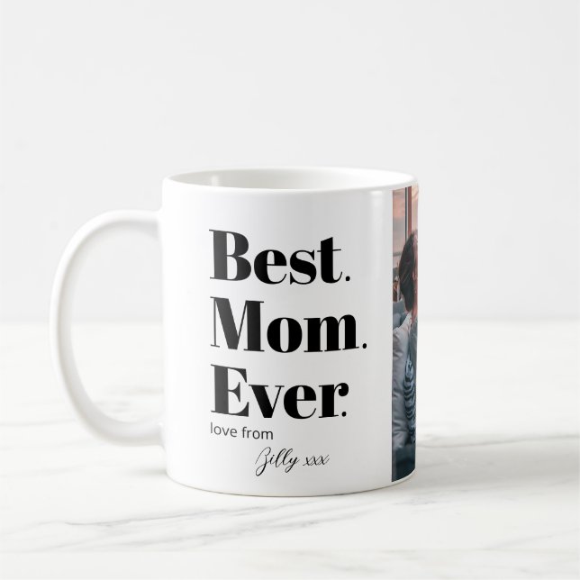Mug Fête des mères Meilleure maman Jamais Photo person (Gauche)
