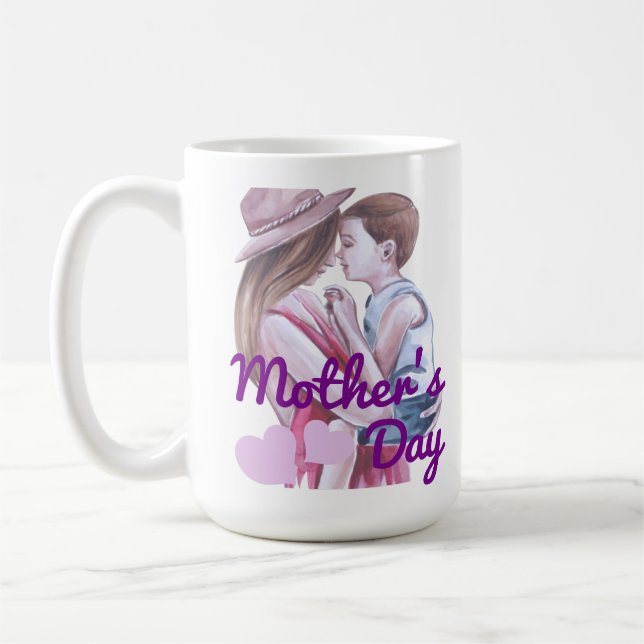 Mug Fête des Mères Mug, Mère et Fils (Gauche)