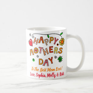 Mug Fête des mères Photo Best Mom Ever Love mignonne