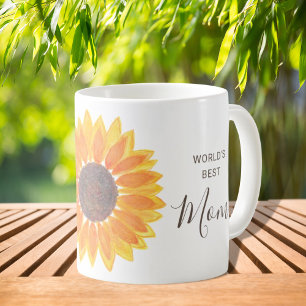 Mug Fête des Mères Sunflower Monde meilleur maman