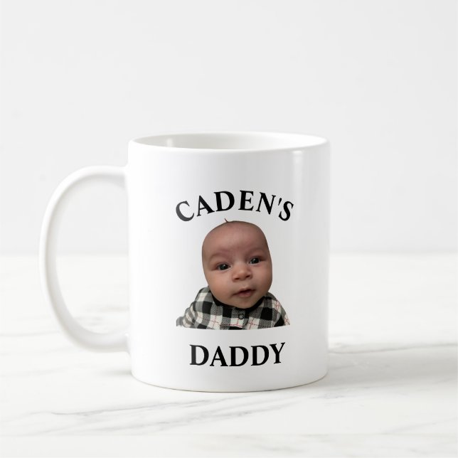 Mug Fête des pères AMUSANTE PÈRE DADDY BÉBÉ FACE À LA  (Gauche)