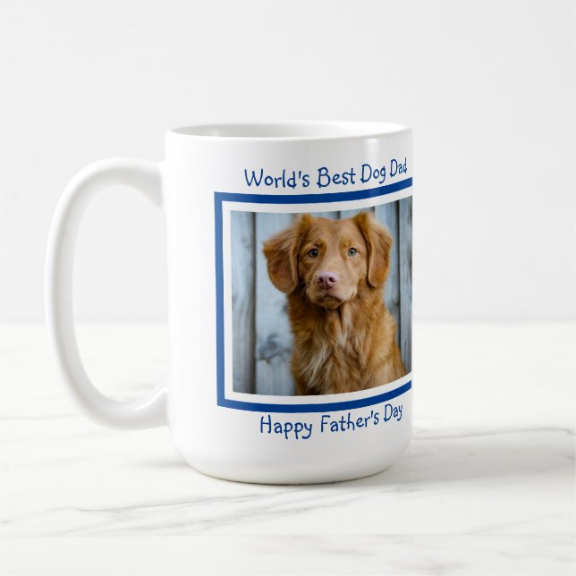 Mug Fête des pères Chien - Photo pour animaux de compa (Gauche)