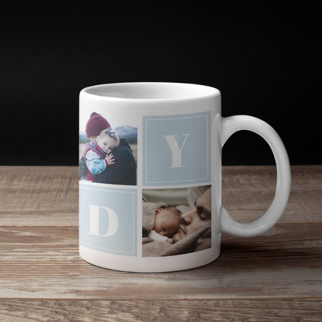 Mug Fête des pères de collage photo papa (Créateur téléchargé)