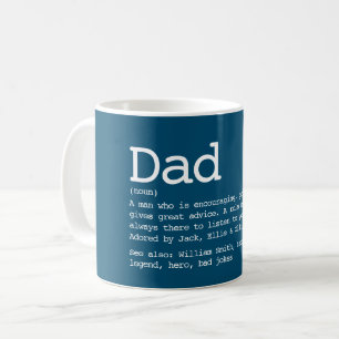 Mug Fête des pères de définition papa personnalisée Bl