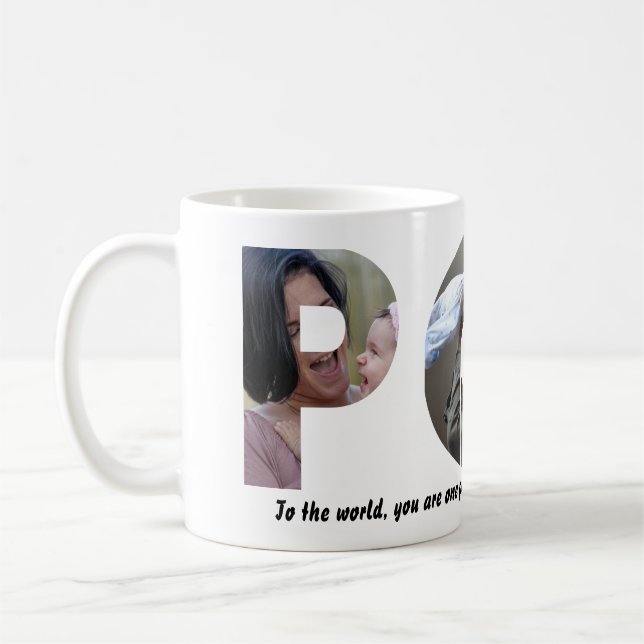 Mug Fête des pères de devis de collection de photos PO (Gauche)