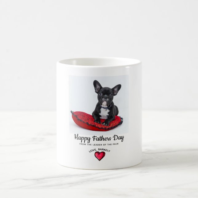 Mug Fête des pères De Photo Chien (Centre)