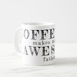 Mug Fête des pères drôle typographie cadeau personnali