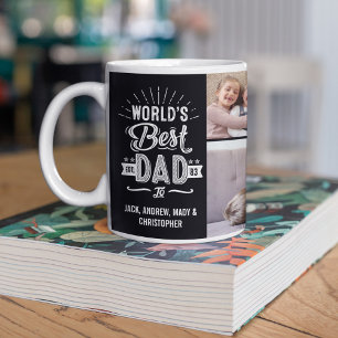 Mug Fête des pères Fun World's Best Papa Enfants Nom P
