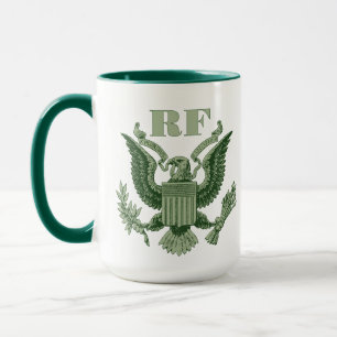 Mug Fête des Pères Golf Papa Vert Aigle Crête Monogram