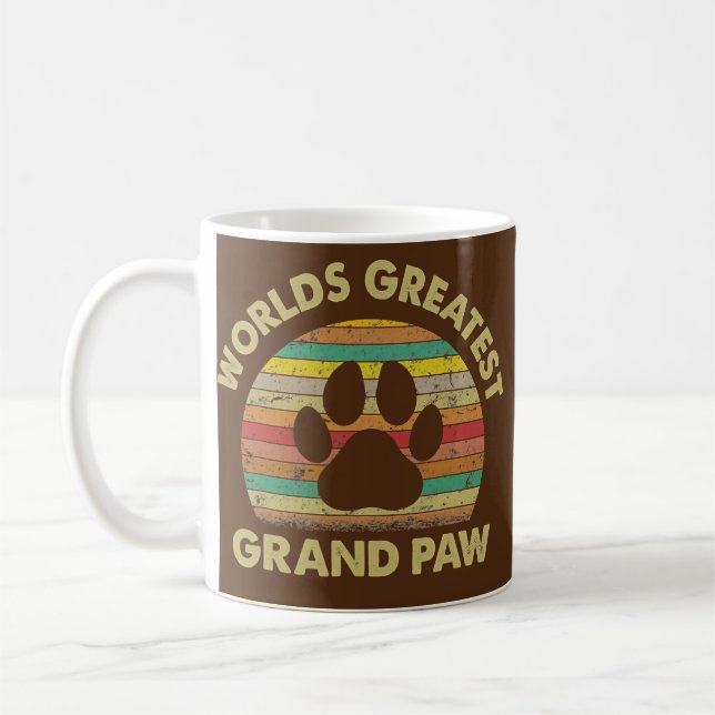 Mug Fête des pères Grand Paw Amoureux des chiens Grand (Gauche)