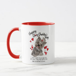Mug Fête des pères heureuse de votre chien de Yorkie