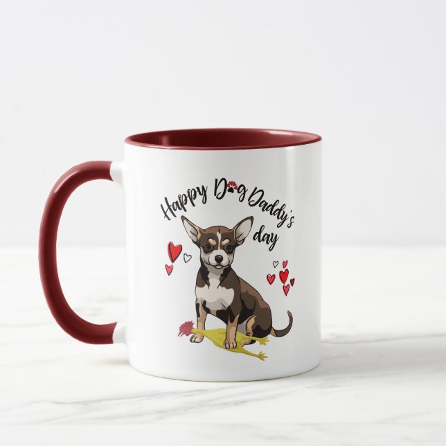 Mug Fête des pères heureuse de votre chiwawa (Gauche)