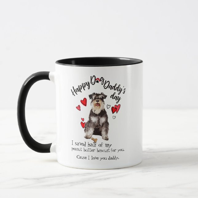 Mug Fête des pères heureuse de votre Schnauzer (Gauche)