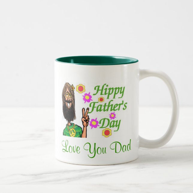 Mug Fête des pères hippie (Droit)
