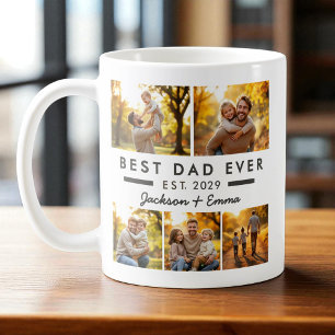 Mug Fête des pères Meilleur papa Jamais Photo Collage