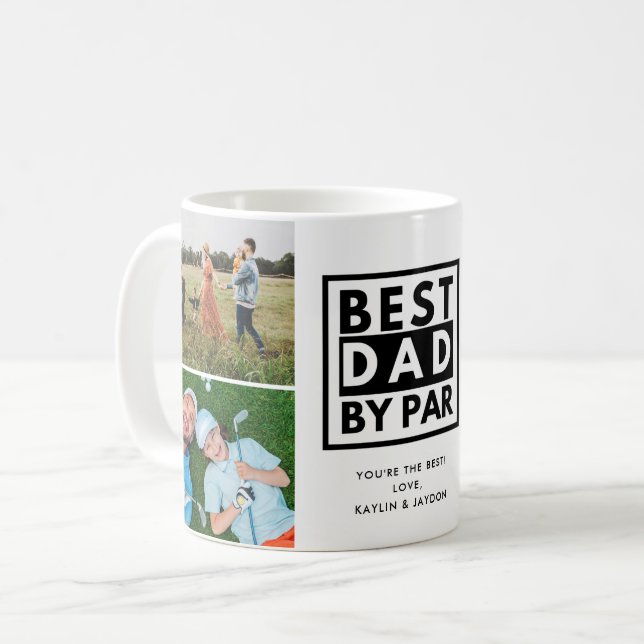 Mug Fête des pères Meilleur papa par Par Golfing Photo (Devant gauche)