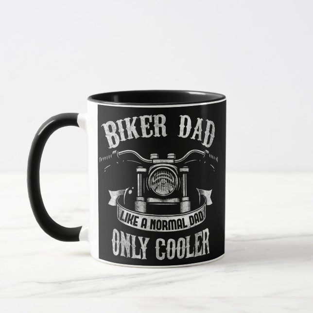 Mug Fête des pères moto Biker Papa  (Gauche)