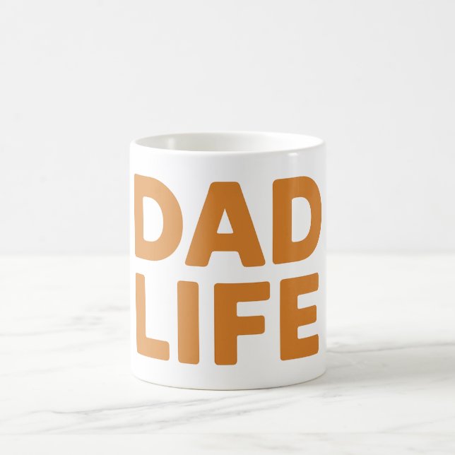 Mug Fête des pères orange papa Life (Centre)