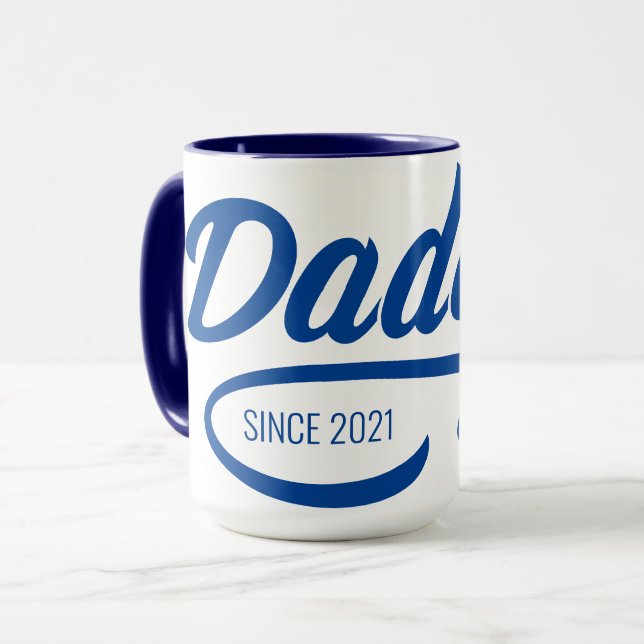 Mug Fête des pères - Papa depuis... (Devant gauche)
