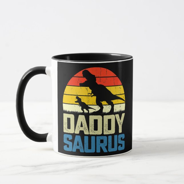Mug Fête des pères vintage Daddysaurus  (Gauche)