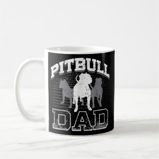 Mug Fête des pères vintage Pitbull Papa Amateurs Pitbu
