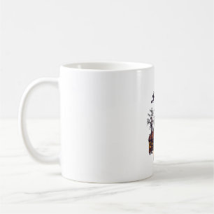 Mug Fête d'Halloween Château Hanté Citrouilles Chauves