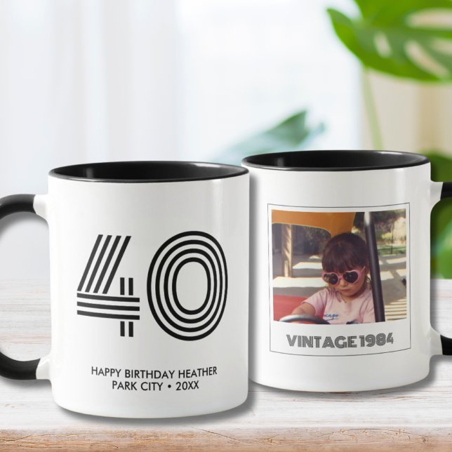 Mug Fête du 40e anniversaire Favoriser l'année Vintage (40th Birthday Party Favor)