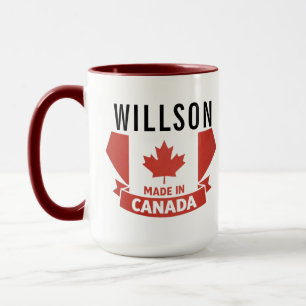 Mug Fête du Canada florale Mignon Canadien