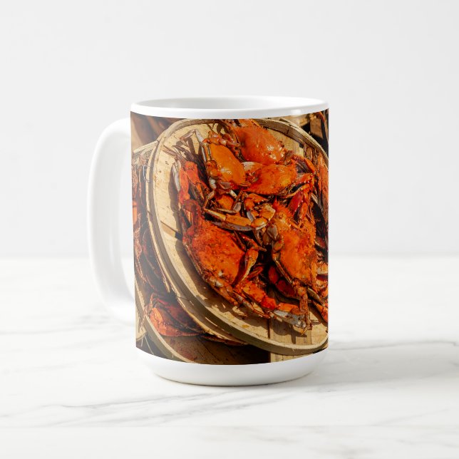 Mug Fête du crabe 11 oz ou 15 oz de muscade (Devant gauche)