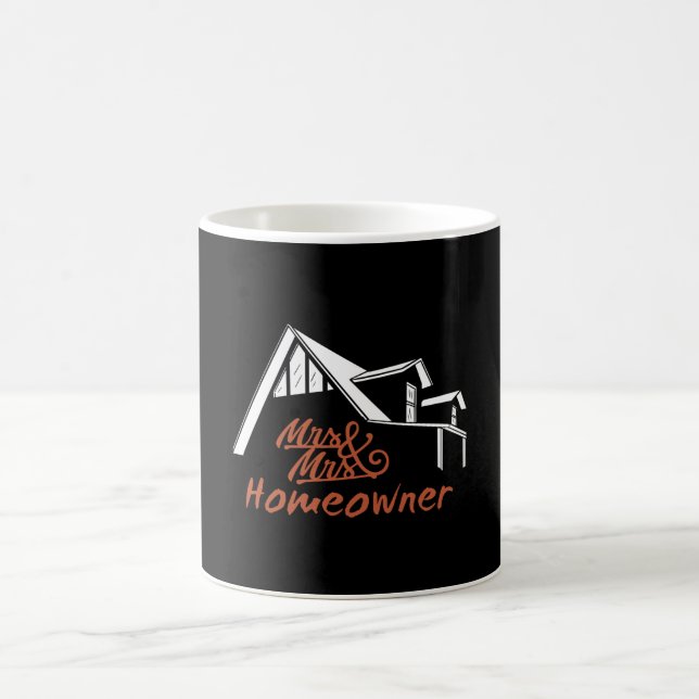 Mug Fête du réchauffement du foyer M & Mme Propriétair (Centre)
