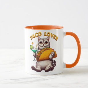 Mug Fête Féline avec Taco et Boisson