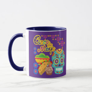 Mug Fête Fiesta Fleurir violet royal