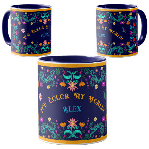 Mug Fête Florale Art Populaire Mexicain Tu colories mo
