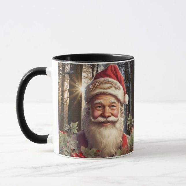Mug Fête vintage noël santa claus (Gauche)