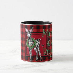 Mug Fête Zebra Holly couronne   buffle rouge