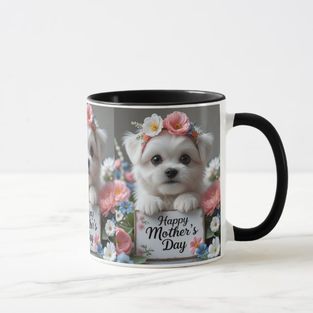Mug Fêter Maman avec Amour - Bonne Fête des Mères (Droite)