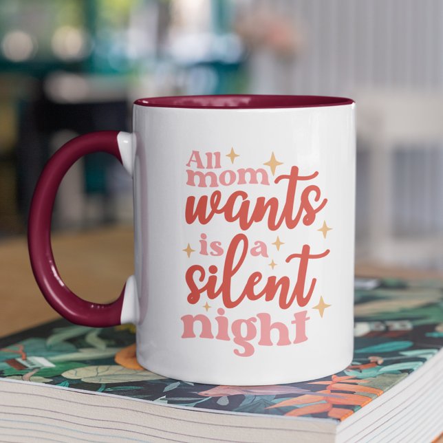 Mug Fêtes de Noël amusantes et mignonnes Mère de nuit  (Créateur téléchargé)