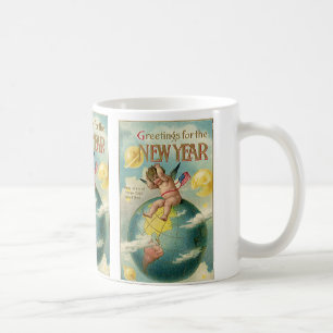 Mug Fêtes vintages, salutations pour le Nouvel An