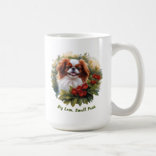 Mug Fêteux Petit Chin Japonais Rouge & Blanc